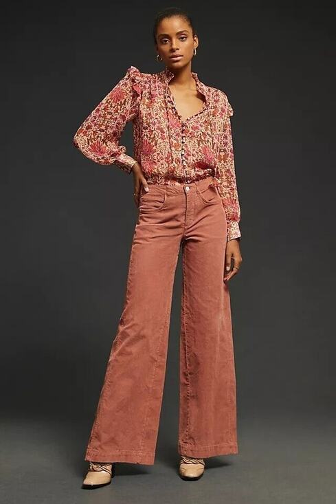 Anthropologie Pants - Anthropologie Gwen Wide Leg Corduroy Pants - New 32 Waist